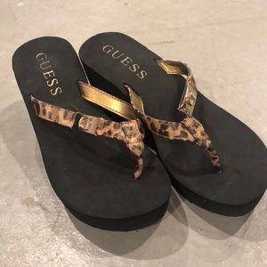 Guess wedges flip flops